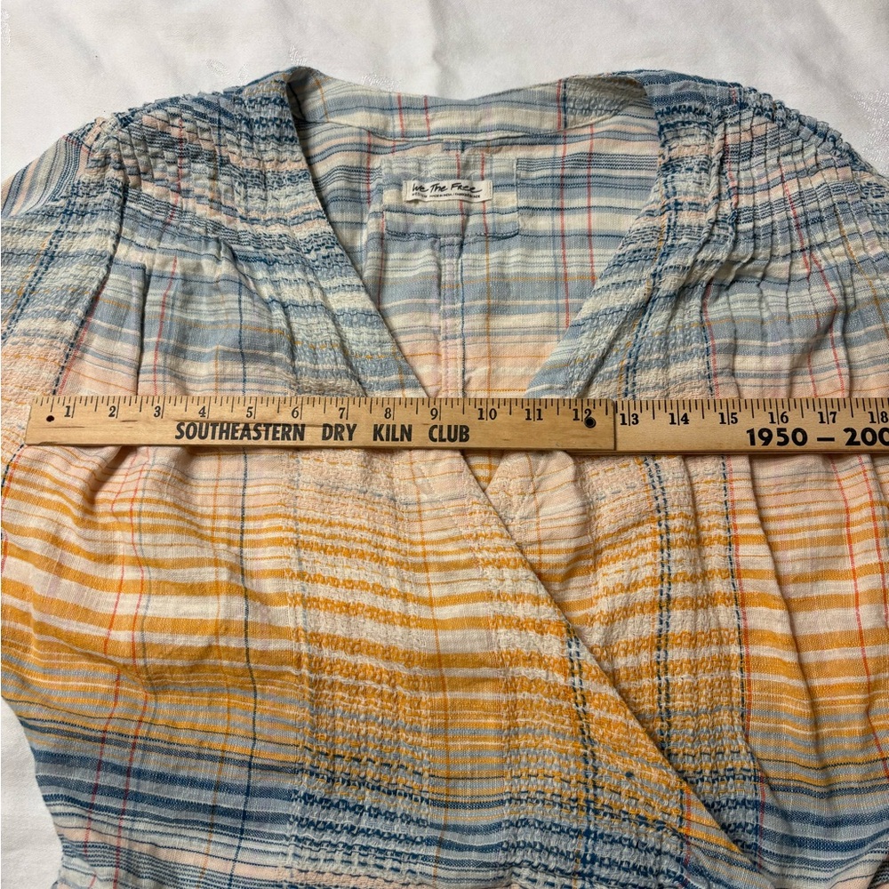 Free People We The Free Maldives Surplice Wrap Top Medium Crop Shirt - Picture 3 of 6
